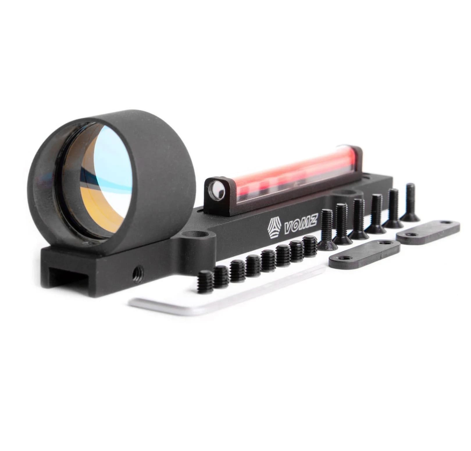 VOMZ 1x28 Red Green Fiber Optic Sight Red Dot Collimator Sight 11mm Rail For Shutgun Hunting Scope - Image 5