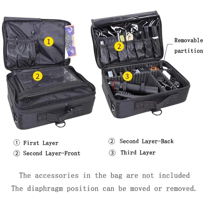 ANGELEYES Astronomical Telescope Accessories Pack Bag/Case Portable Built in Detachable Large Storage Capacity - Image 4
