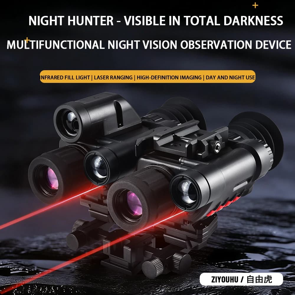 ZIYOUHU NVG-08A Head-mounted Binocular Infrared Digital Night Vision Scope with Distance Measurement and Aiming, Handheld - Image 1