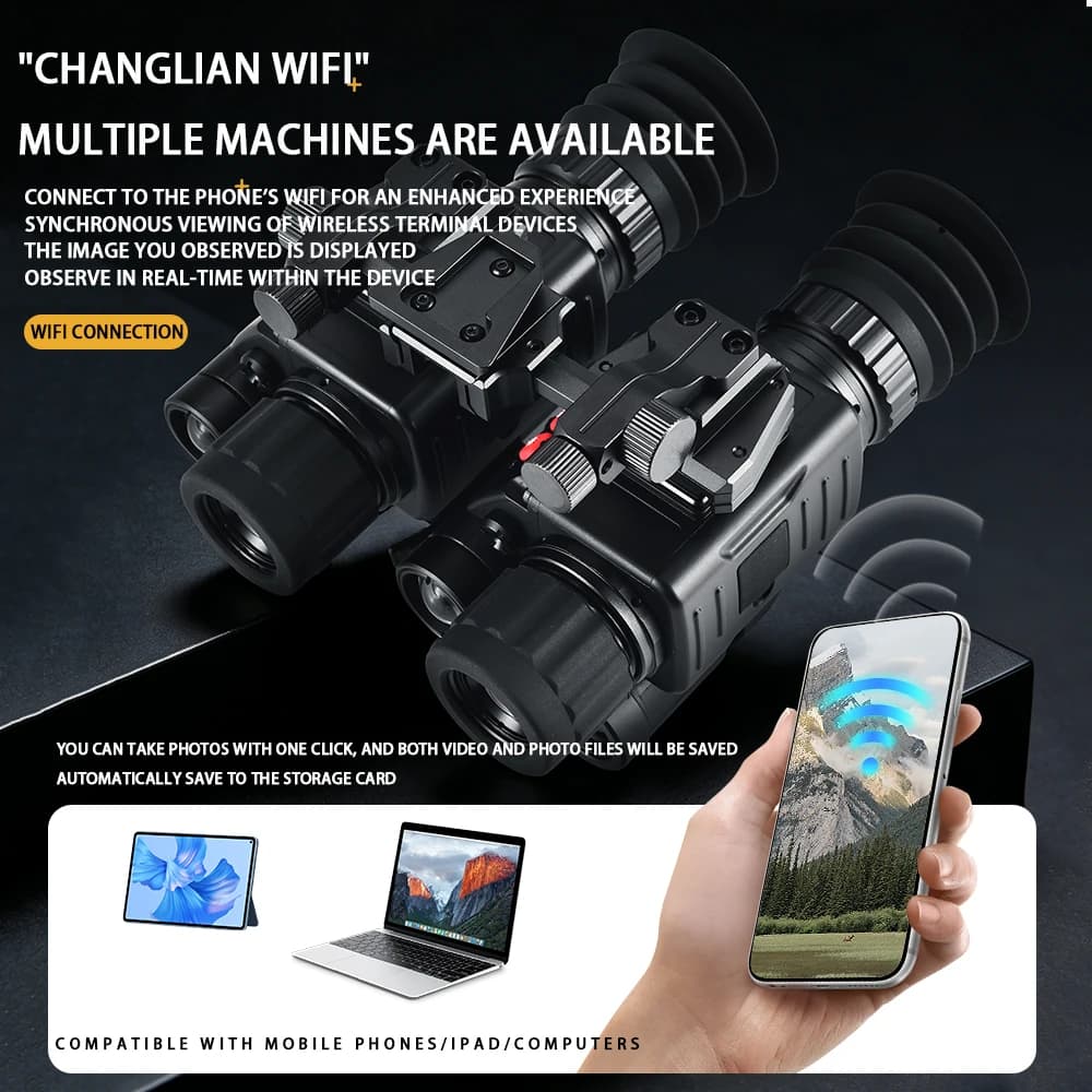 ZIYOUHU NVG-08A Head-mounted Binocular Infrared Digital Night Vision Scope with Distance Measurement and Aiming, Handheld - Image 3
