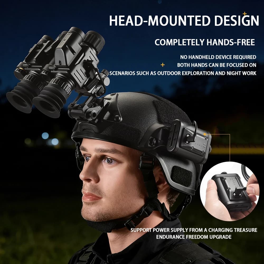 ZIYOUHU NVG-08A Head-mounted Binocular Infrared Digital Night Vision Scope with Distance Measurement and Aiming, Handheld - Image 4