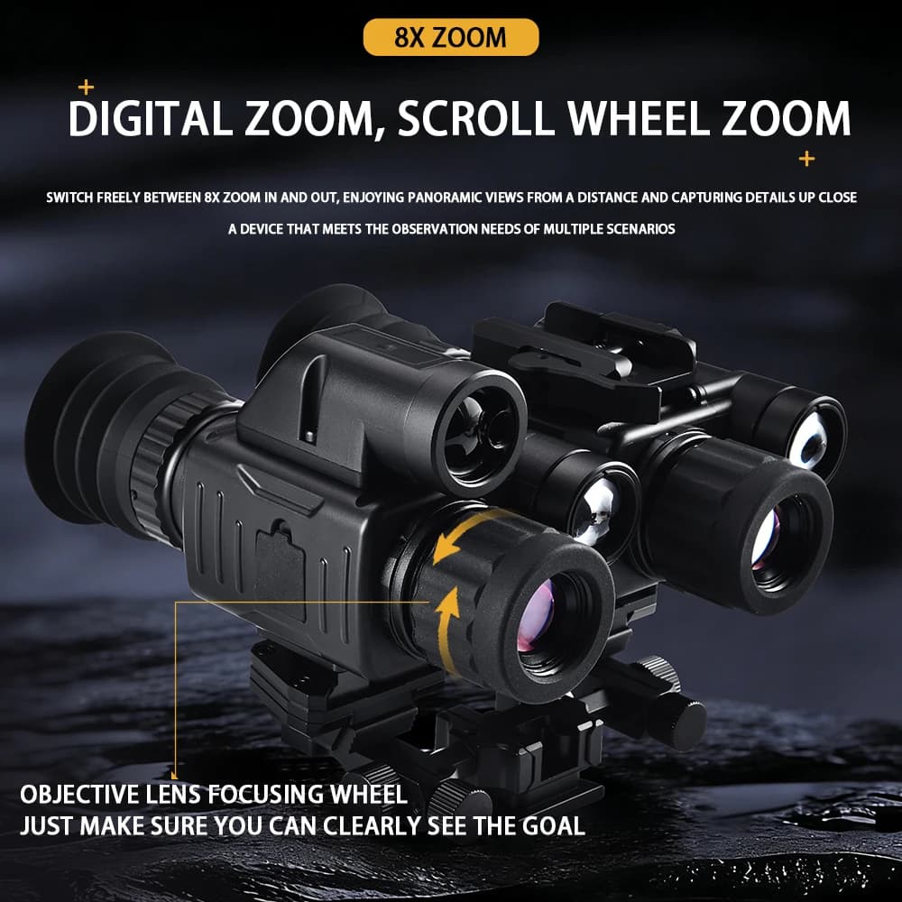 ZIYOUHU NVG-08A Head-mounted Binocular Infrared Digital Night Vision Scope with Distance Measurement and Aiming, Handheld - Image 6