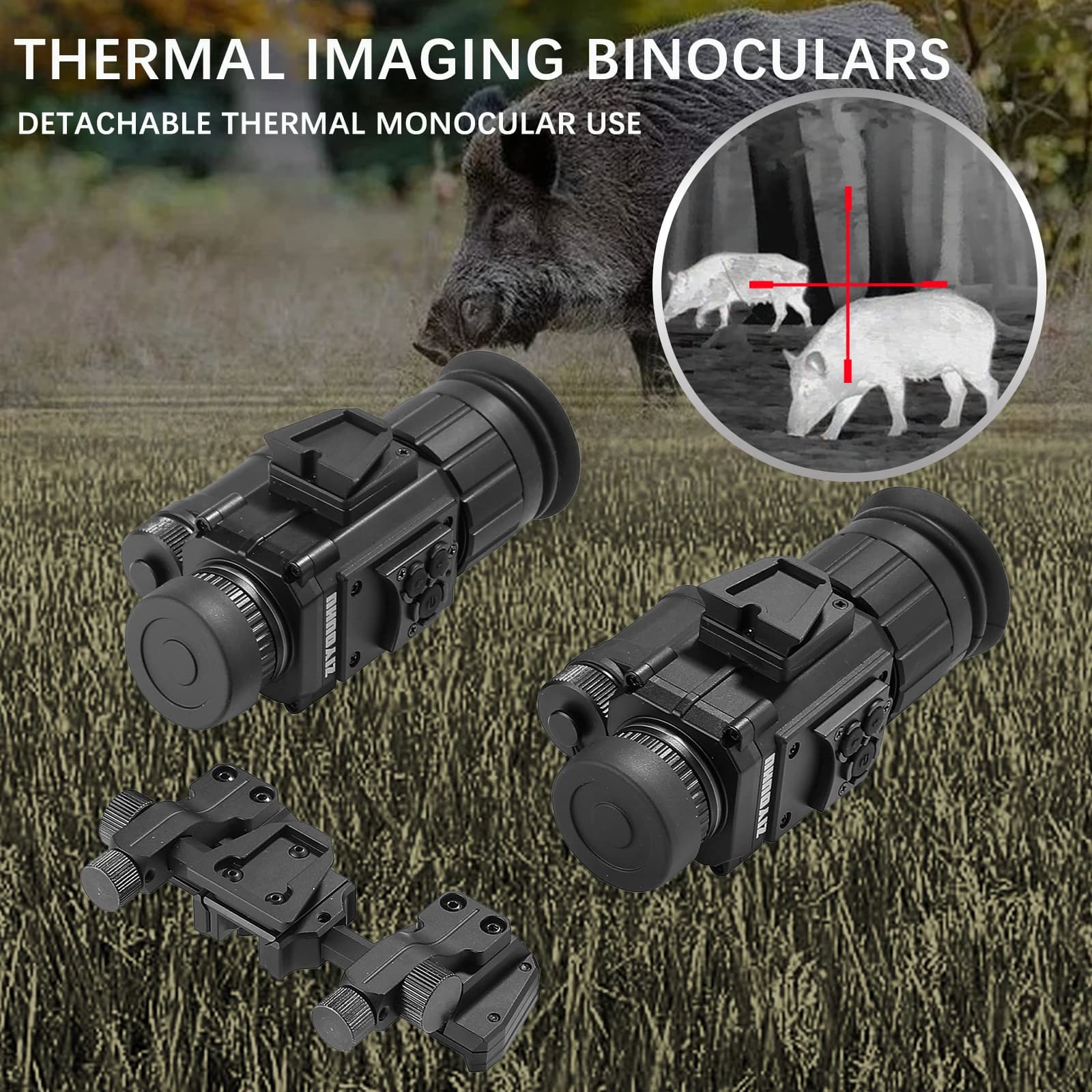 Outdoor Thermal Imaging Goggles Head Mounted IR Binoculars with Cross Cursor Heat Aiming for Night Hunting - Image 3