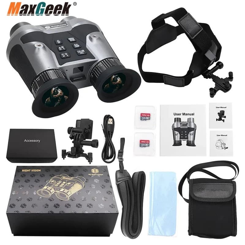 VRNV303 Naked Eye 3D VR Head-mounted Binocular Night Vision Device F1.3 6X Digital Zoom Binocular Support Manual Focusing - Image 2