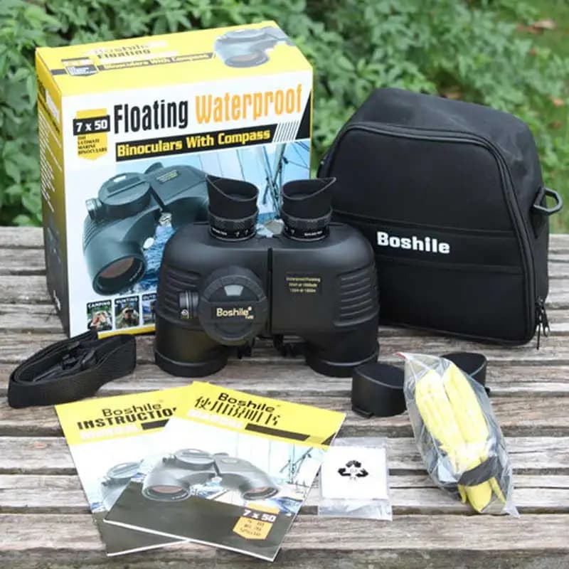 Profissional Telescope Boshile 7x50 Compass Binoculars Waterproof Floating HD Bak4 Powerful Nitrogen NavigatioHiking Hunting - Image 6