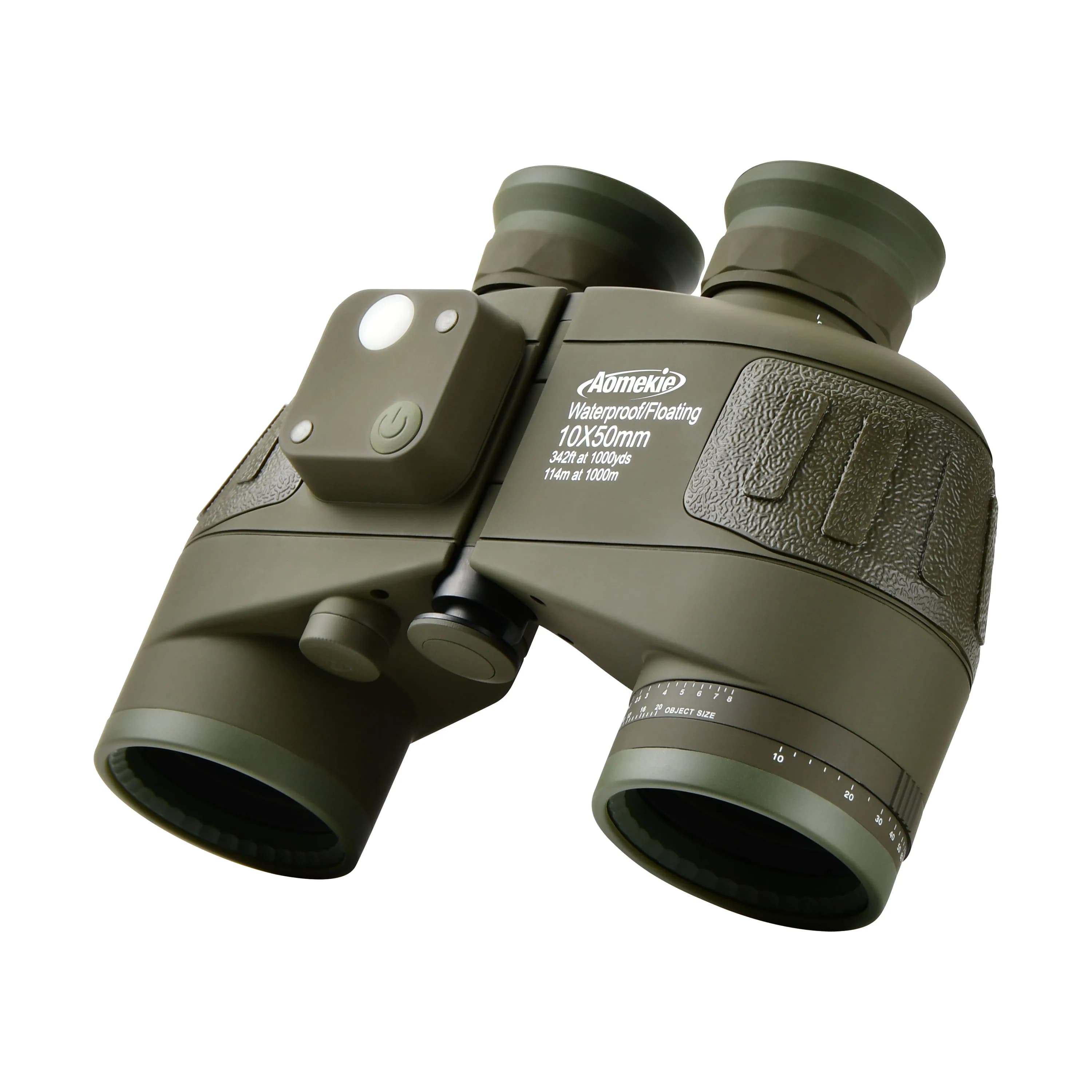 10X50 HD Marine Binoculars with Rangefinder Compass BAK4 Prism 50mm FMC Lens Waterproof for Outdoor Hunting Boating Camping - Image 1