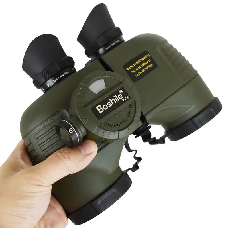 Boshile 7x50 Marine Binoculars Waterproof Telescope With Rangefinder Compass BAK4 Prism FMC Lens For Navigation Sailing Hunting - Image 1