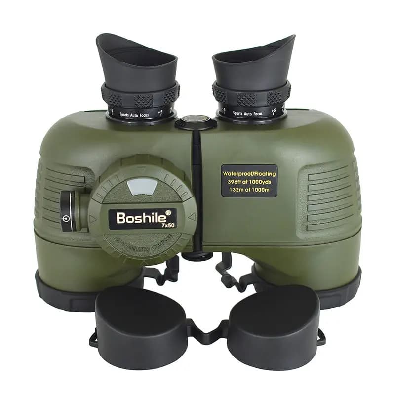 Boshile 7x50 Marine Binoculars Waterproof Telescope With Rangefinder Compass BAK4 Prism FMC Lens For Navigation Sailing Hunting - Image 3