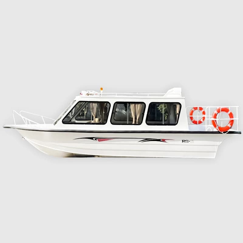8.28m/27ft 8 Passenger Cabin Cruiser Aluminum Speed Boat 200HP Patrol Fishing Rescue Boat for Fishing Cruising Rowing Leisure - Image 1