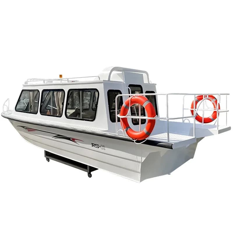 8.28m/27ft 8 Passenger Cabin Cruiser Aluminum Speed Boat 200HP Patrol Fishing Rescue Boat for Fishing Cruising Rowing Leisure - Image 2