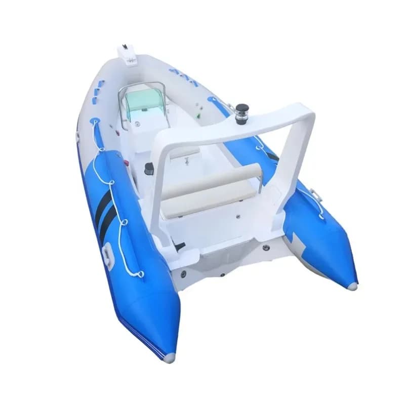 16Ft RIB480 PVC/Hyperion Fiberglass Rigid Inflatable Boat with Bimini Sunshade for Fishing - Image 3