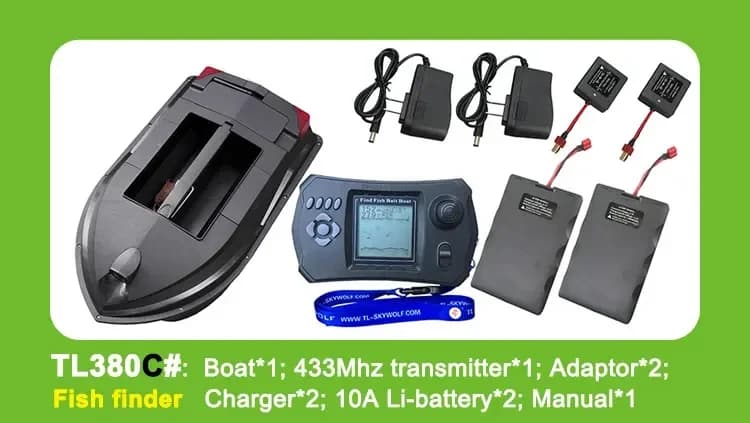 TL-380C Fishing Finder 433MHZ Dual Body Bait Boat With Sonar Without GPS Positioning - Image 2