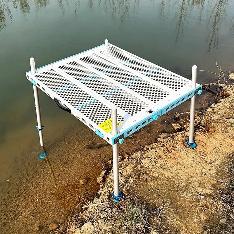 Aluminum Alloy Fishing Platform Thicken Foldable Adjustable Hollowed-out Stable Universal Platform Amazing Fishing Equipment - Image 1