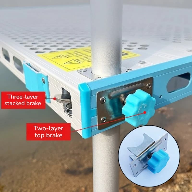 Aluminum Alloy Fishing Platform Thicken Foldable Adjustable Hollowed-out Stable Universal Platform Amazing Fishing Equipment - Image 6