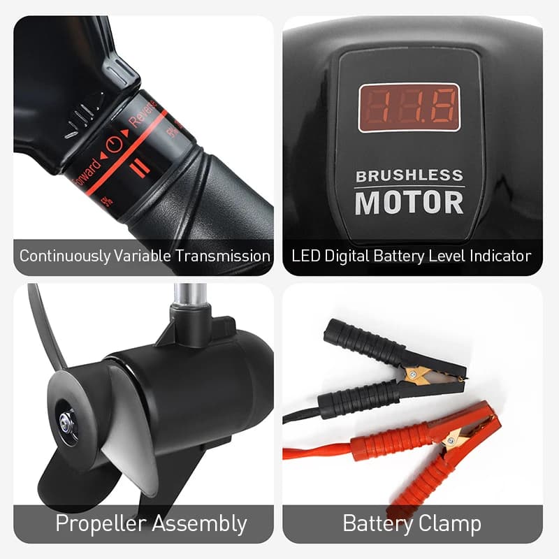 Professional Brushless DC12V Electric Outboard Motor Stepless Speed Control Inflatable Kayak Fishing Boat Engine Sea 8km/h - Image 5