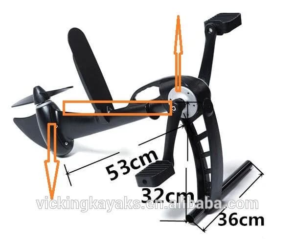 Outdoor Pedal Drive Fishing Kayak With Aluminum Hull Sailing Foot Propeller - Image 3