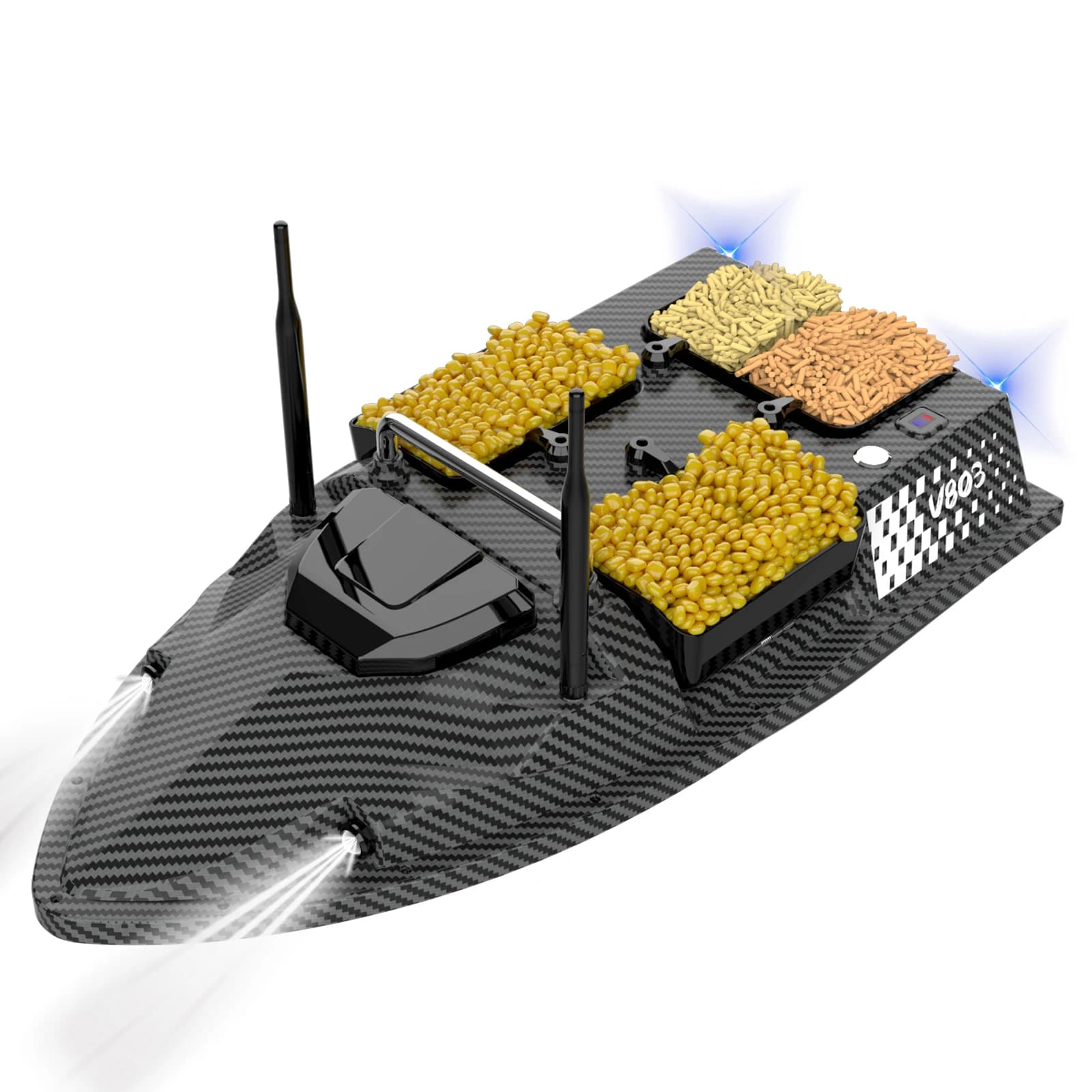 New V803 Pro 500m Built-in Sonar Fish Finder GPS 3KG Loading Capacity Remote Control Carp Fishing Bait Boat - Image 1