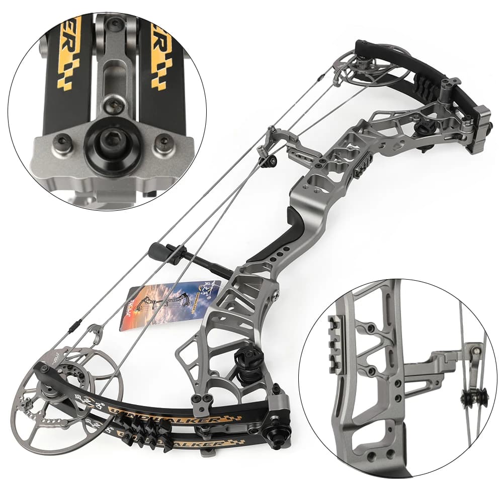 Compound Bow 40-70lbs Adjustable CNC Machined Riser and Cam Archery IBO 356fps Right Hand Composite Bow Hunting Shooting Target - Image 1
