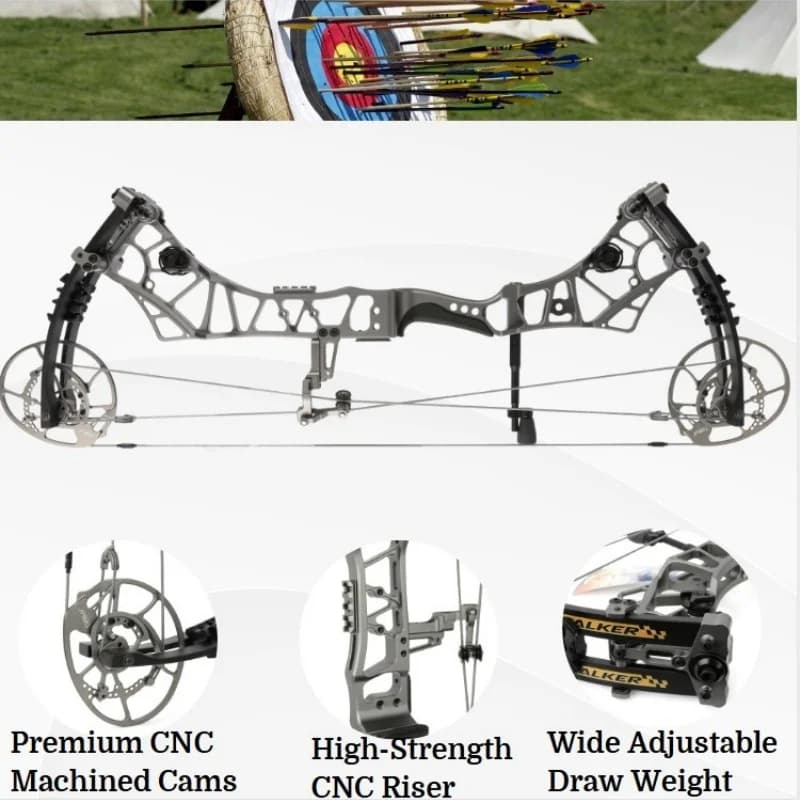 Compound Bow 40-70lbs Adjustable CNC Machined Riser and Cam Archery IBO 356fps Right Hand Composite Bow Hunting Shooting Target - Image 6