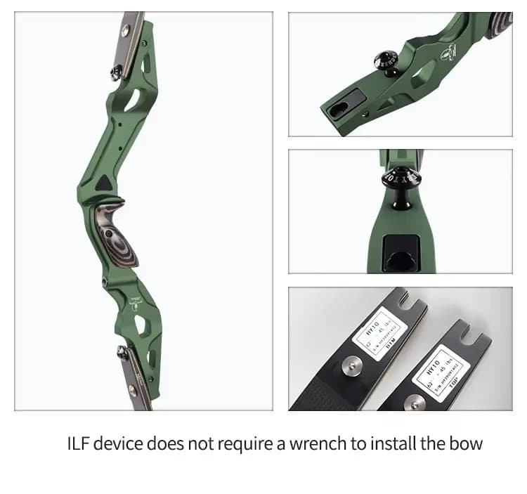 17"/19"/21" ILF Recurve Bow Riser Aluminum CNC Milling Bow Riser Archery American Hunting Bow Handle Right Handed for Archery - Image 6