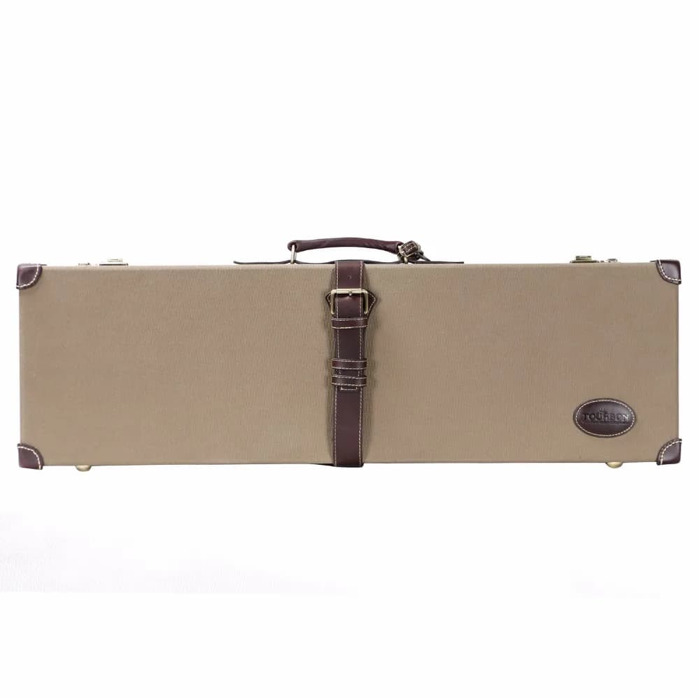 Tourbon Vintage Universal Gun Hard Case Bag Canvas & Leather Slip Shotguns Storage Rifle Carrier with Lock Hunting Accessories - Image 3