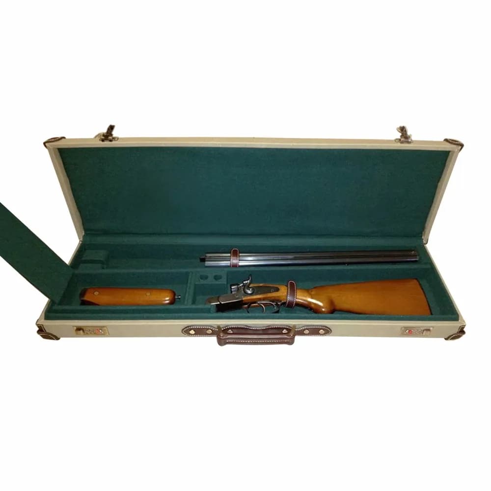 Tourbon Vintage Universal Gun Hard Case Bag Canvas & Leather Slip Shotguns Storage Rifle Carrier with Lock Hunting Accessories - Image 5