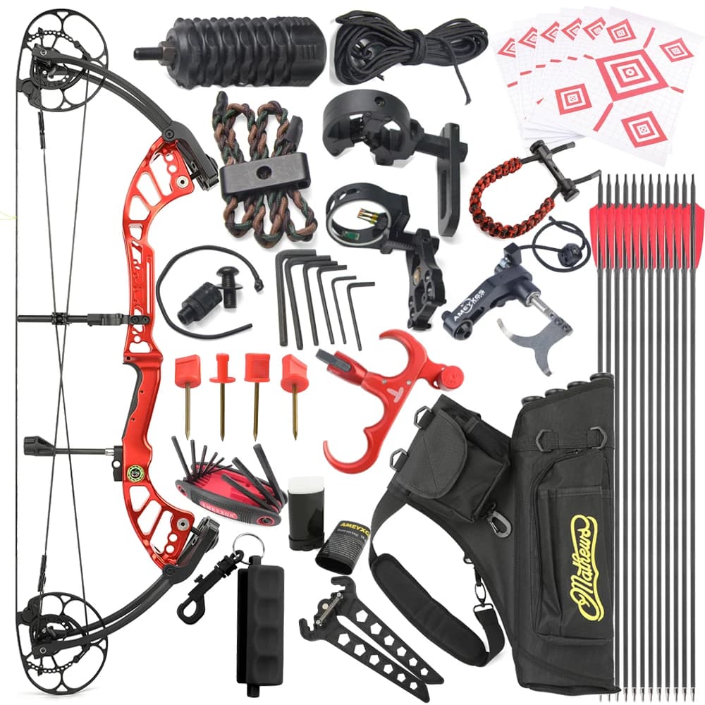 40-75 lbs Archery Compound Bow CNC Alloy 350 fps Left/Right Hand Hunting Target Competition Entertainment Shooting Bow - Image 1