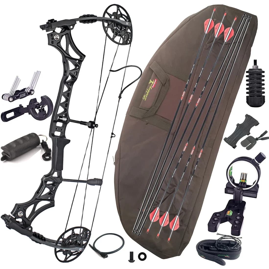 Compound Bow for Archery Hunting Shooting, 30 "Handle Speed, 340 Feet/s, M128, 30-70Lbs, Brace Height 7.1 Inches variant