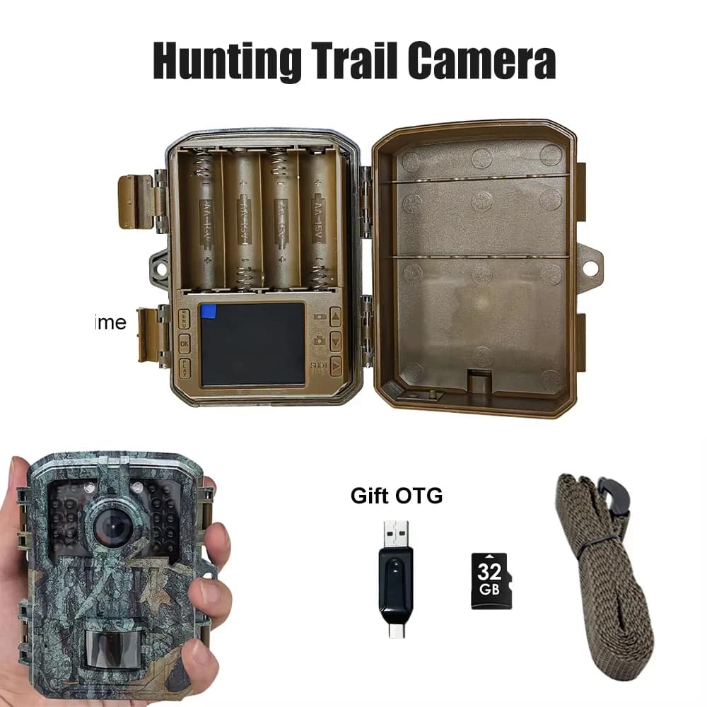 Mini Trail Hunting Camera Wild Hunter Camera 16MP 1080P Wildlife Animal Cameras Night Vision Photo Traps Surveillance to 32GB - Image 1