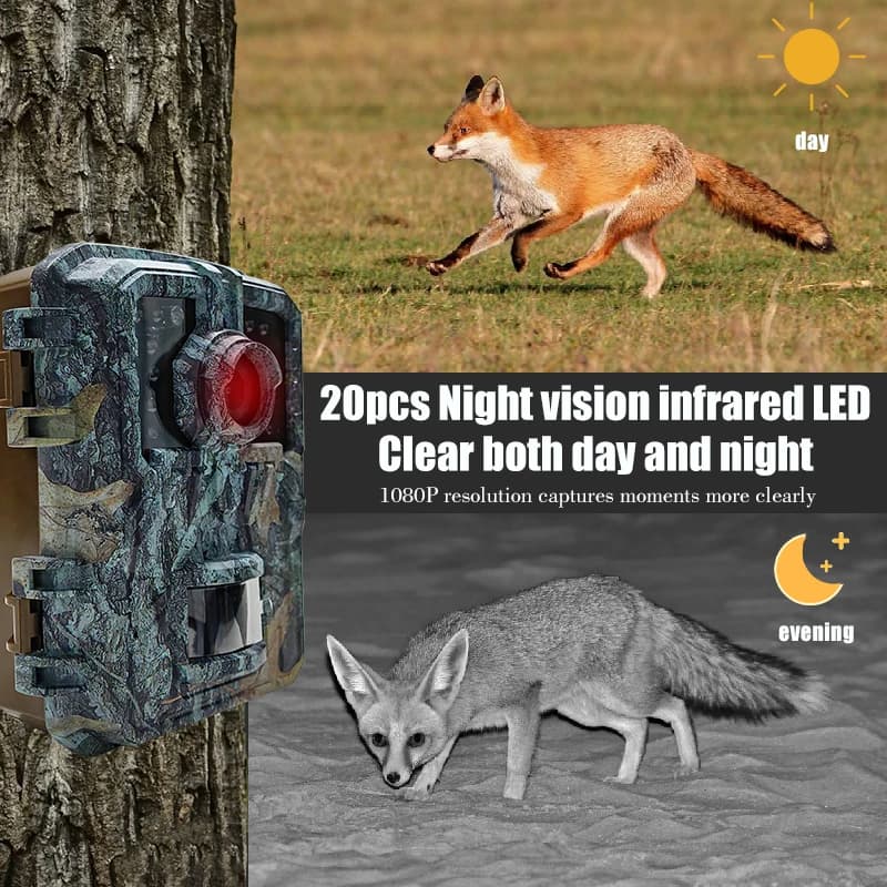 Mini Trail Hunting Camera Wild Hunter Camera 16MP 1080P Wildlife Animal Cameras Night Vision Photo Traps Surveillance to 32GB - Image 3
