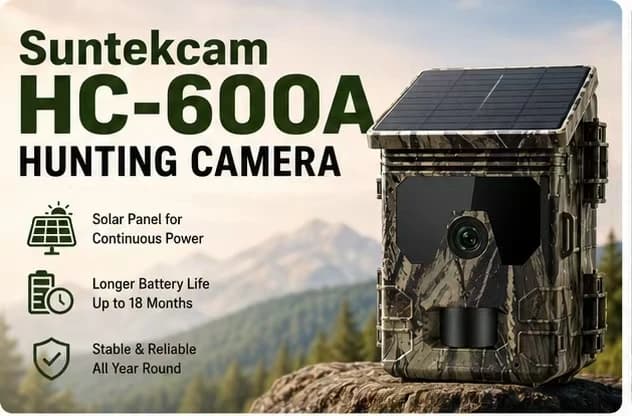 Solar Wildlife 50MP 4K Video Trail Camera with Night Vision 0.3s Motion Activated Waterproof for Outdoor Hunting Garden Monitori - Image 1