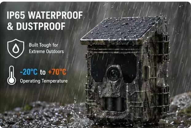 Solar Wildlife 50MP 4K Video Trail Camera with Night Vision 0.3s Motion Activated Waterproof for Outdoor Hunting Garden Monitori - Image 6