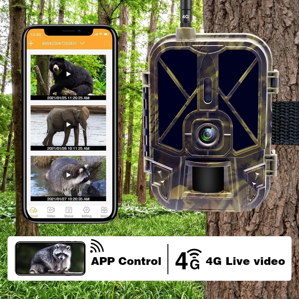 4K Live Stream Trail Camera 4G 30MP APP Clould Service Hunting Cameras 8000Mah Li-Battery Night Vision Photo Traps HC940PROLI - Image 2