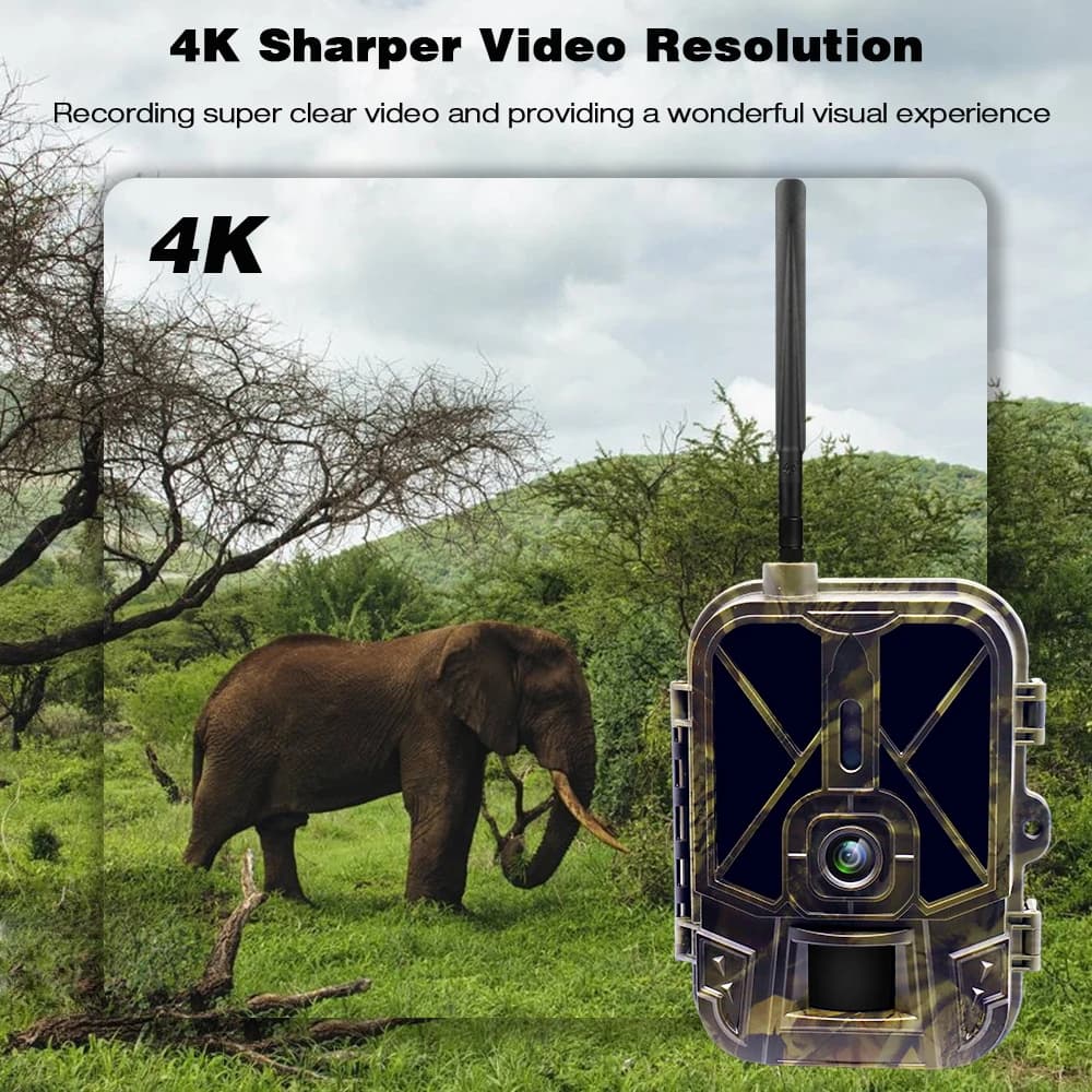 4K Live Stream Trail Camera 4G 30MP APP Clould Service Hunting Cameras 8000Mah Li-Battery Night Vision Photo Traps HC940PROLI - Image 6