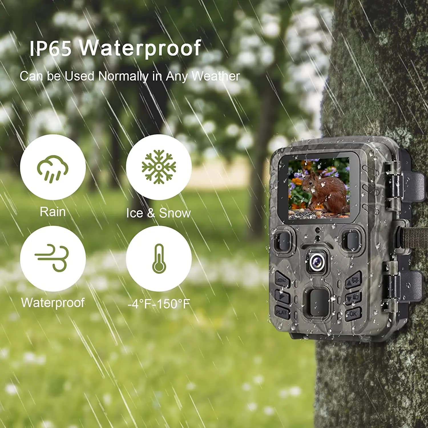 2-Pack Outdoor Mini Hunting Camera 20MP 1080P Wild Trail Infrared Night Vision Outdoor Motion Activated Scouting Photo Trap - Image 4