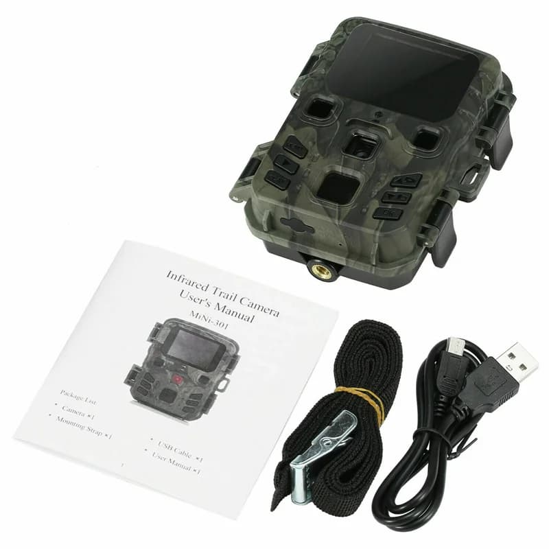 2-Pack Outdoor Mini Hunting Camera 20MP 1080P Wild Trail Infrared Night Vision Outdoor Motion Activated Scouting Photo Trap - Image 5