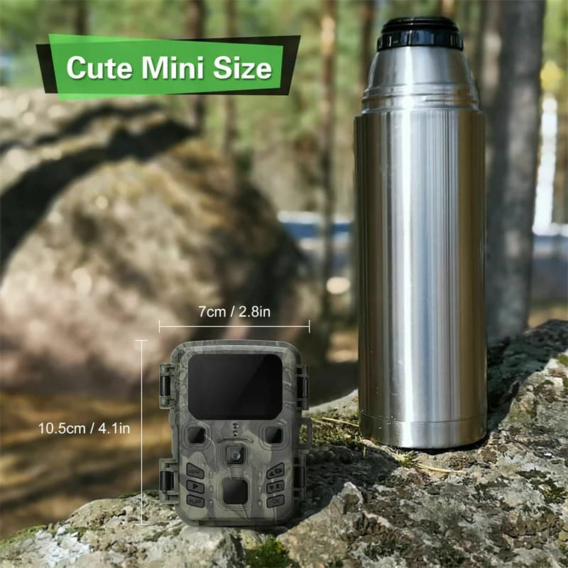 2-Pack Outdoor Mini Hunting Camera 20MP 1080P Wild Trail Infrared Night Vision Outdoor Motion Activated Scouting Photo Trap - Image 6