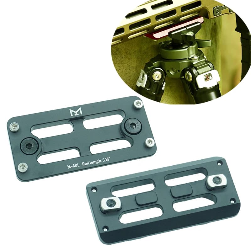 Mlok Action Camera Arca Rail Mount Adapter Base 3.15 Inch M-LOK Aluminum Quick Release For Arca-Swiss RRS Tripod Hunting Parts - Image 2