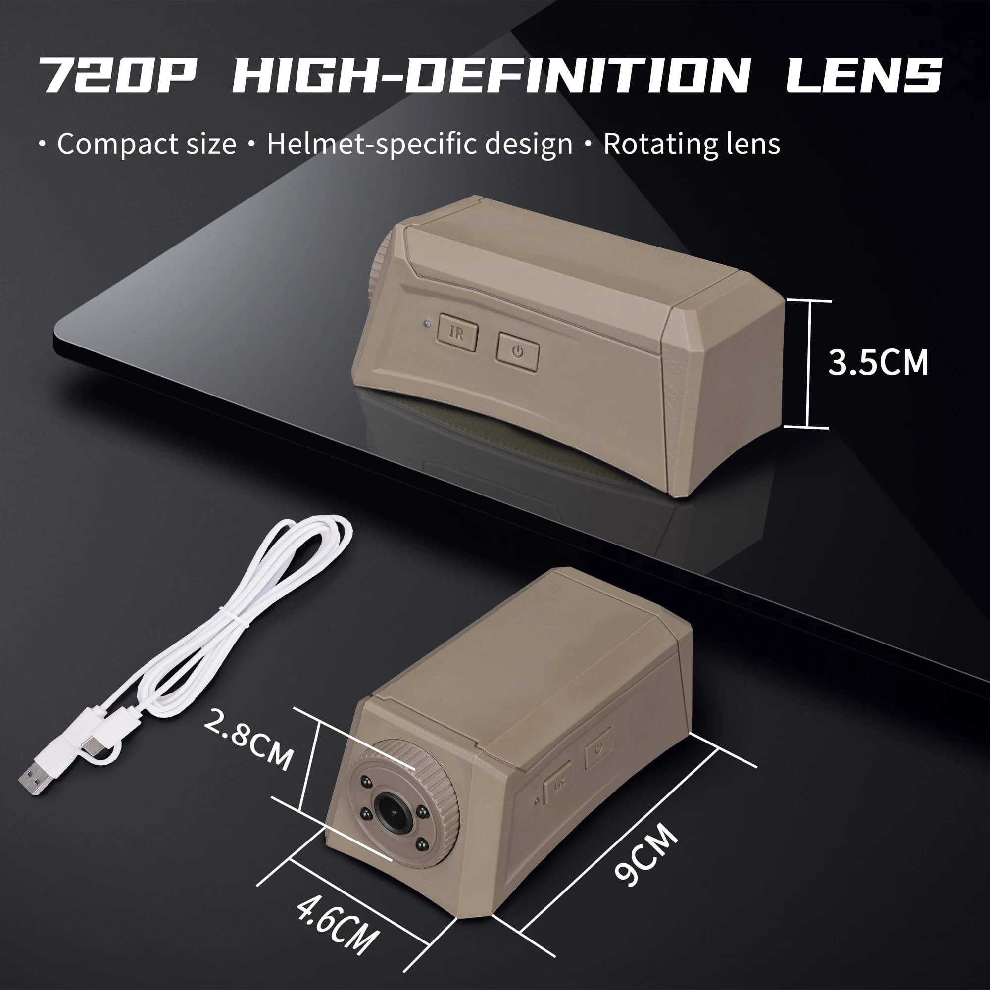 EverwildGear Tactical Helmet Camera Sport Camera with Video & Photo Function with Hook for CS Cosplay Photography Props - Image 3