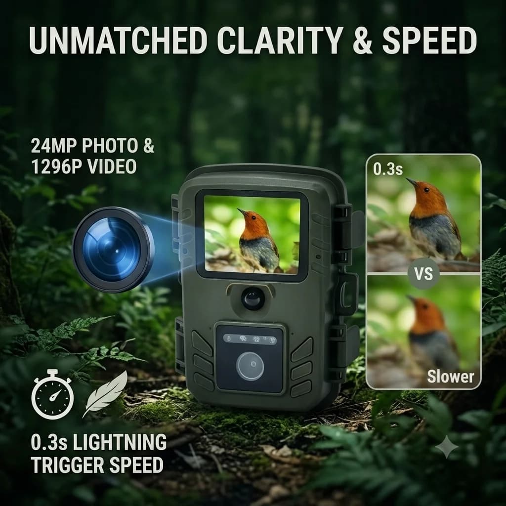 Bird Watching Camera BC-303 Surveillance Camera For Small Animals With Motion Sensor Bird Feeder Outdoor Bird Camera - Image 2