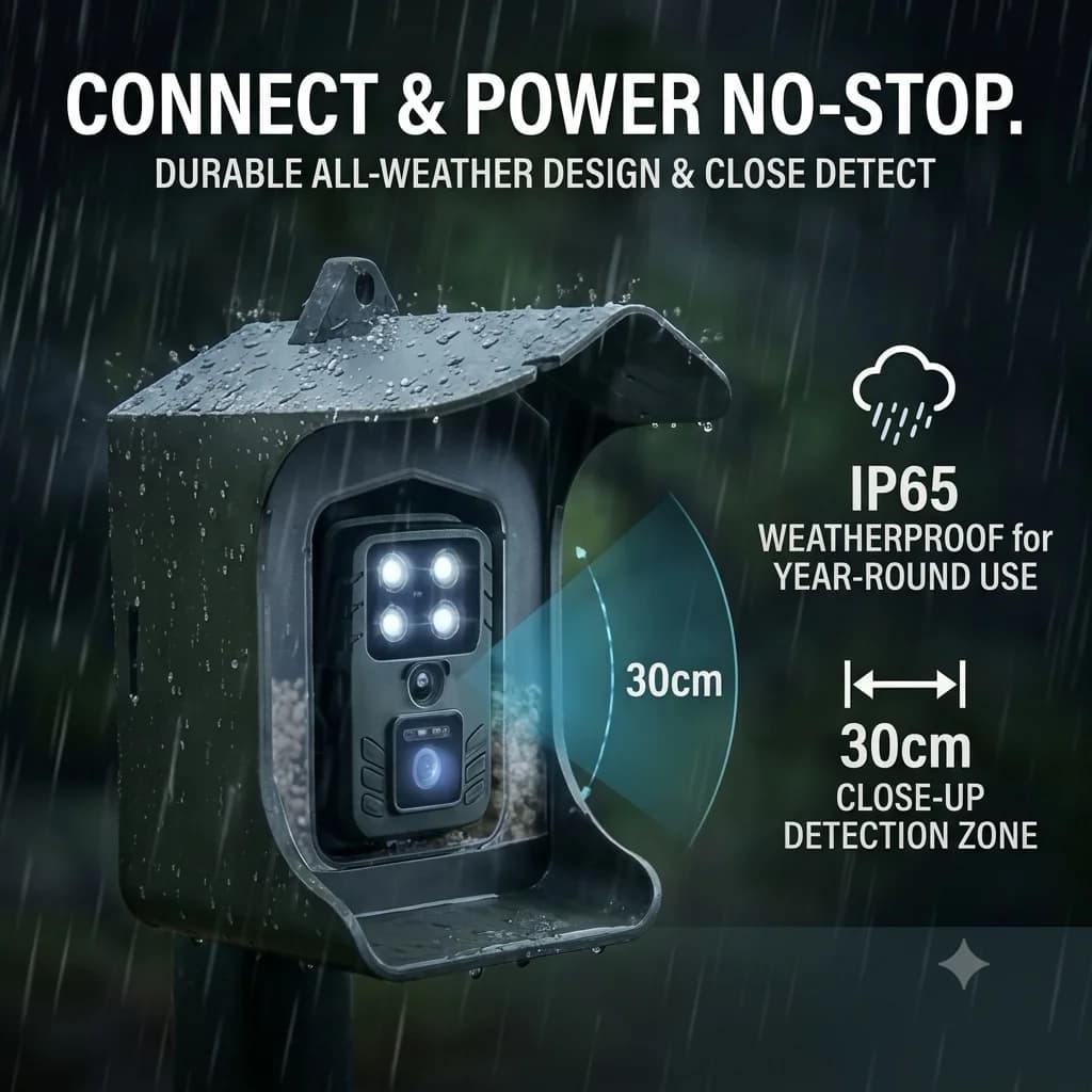 Bird Watching Camera BC-303 Surveillance Camera For Small Animals With Motion Sensor Bird Feeder Outdoor Bird Camera - Image 4