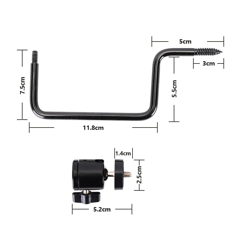 M5 Tree Screw Mount Holder for Hunting Trail Cameras 1/4 inch Security Camera Screw Holder Stick for Forest Wildlife Camera - Image 2