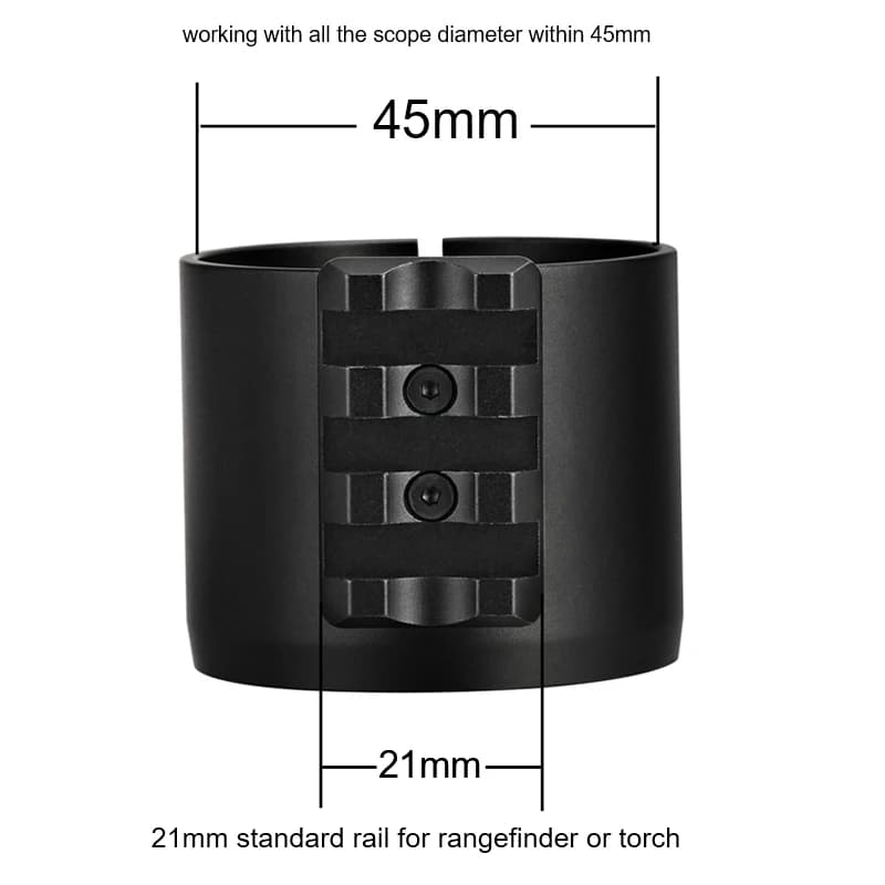 WILDGAMEPLUS Bayonet Fit For PARD NV007/NV007A/NV007V Night Vision Scope Camera Adapter With Rail For Rangefinder Torch Sleave - Image 3