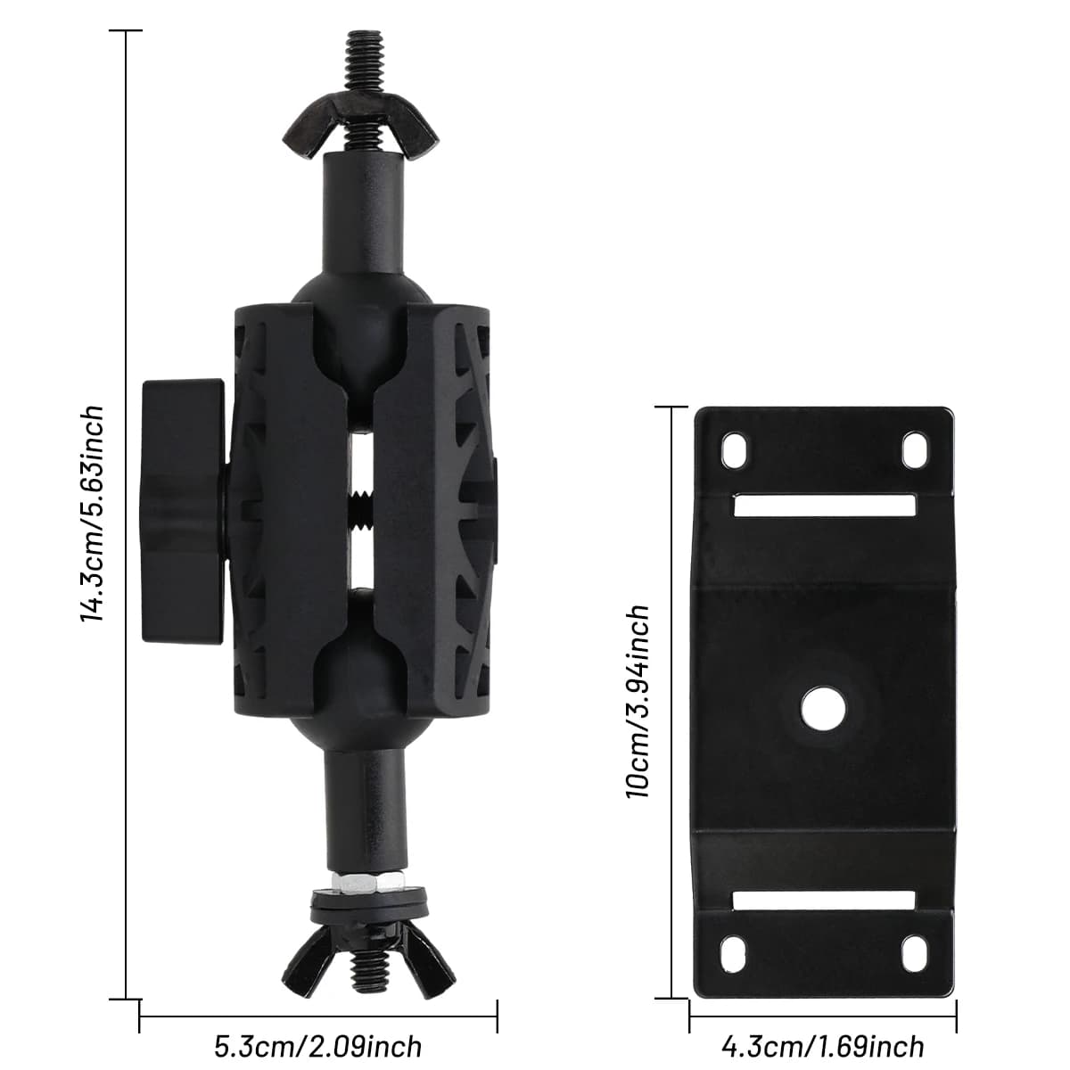 CS16 Trail Camera Mounting Bracket with 1/4" Threaded Insert Double Ball Head 360°Rotating Adjustable Holder for Outdoor Hunting - Image 6