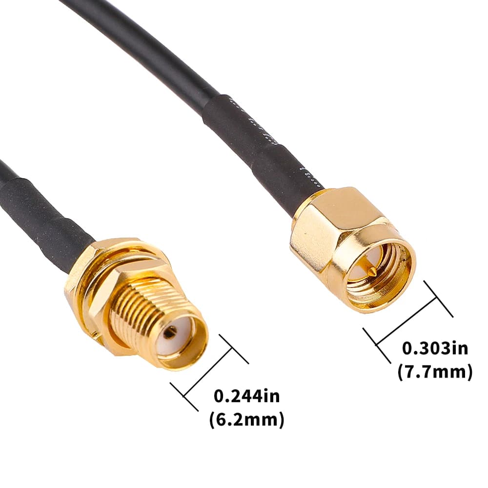 5M 3M Trail Cameras Extension Cable SMA Male Plug Female Jack Straight Right Angle Pigtail Adapter RG174 Coaxial WiFi Antenna - Image 5