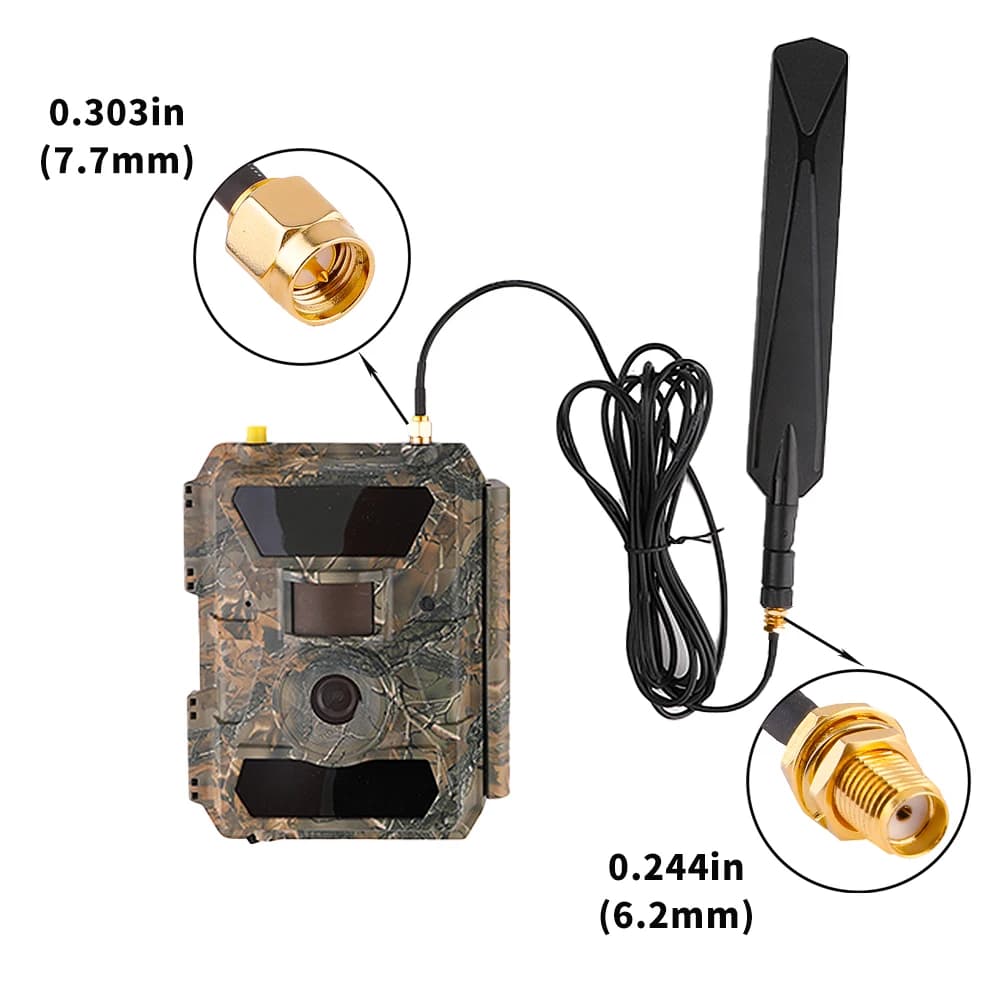 5M 3M Trail Cameras Extension Cable SMA Male Plug Female Jack Straight Right Angle Pigtail Adapter RG174 Coaxial WiFi Antenna - Image 6