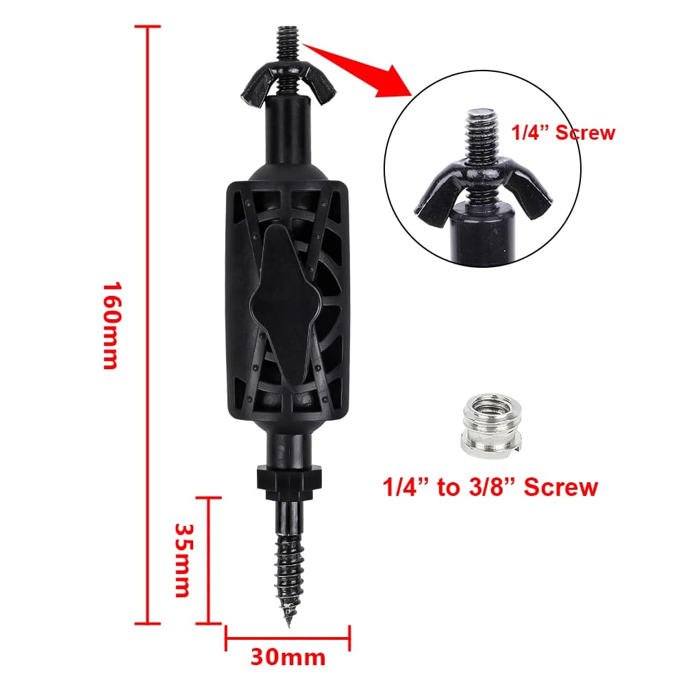 CS07 Hunting Trail Camera Mount Base for CCTV IP Cameras 1/4 inch Fast Tree Mount Bracket Camera Wall Holder Mounting 3/8 Screw - Image 4