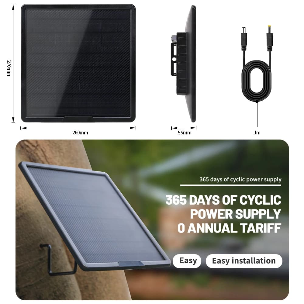 25000mAh Large Capacity Solar Power Pack IP66 Type-C Fast Charging Solar Panel Kit Complete for 4G Trail Hunting Secruity Camera - Image 3
