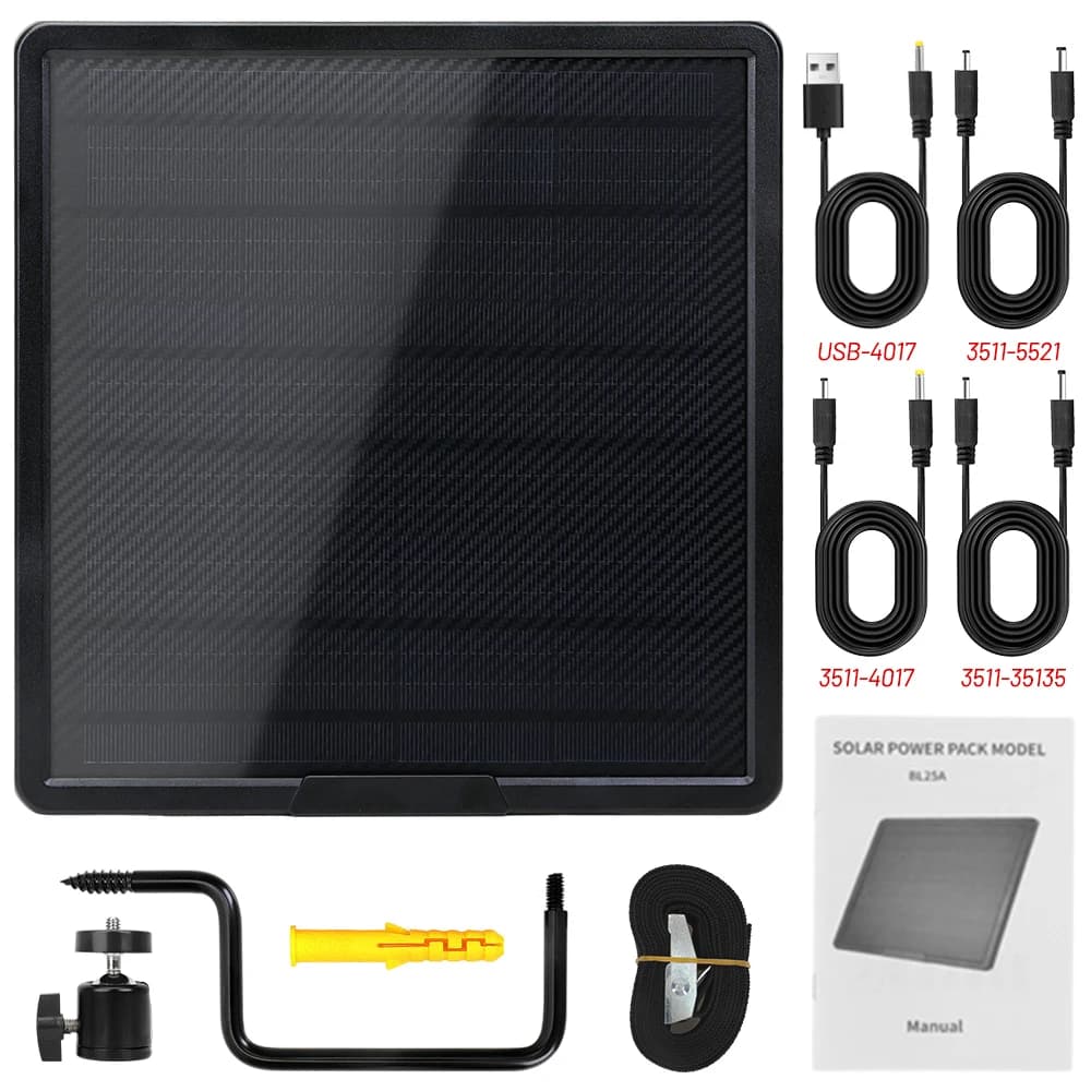 25000mAh Large Capacity Solar Power Pack IP66 Type-C Fast Charging Solar Panel Kit Complete for 4G Trail Hunting Secruity Camera - Image 6