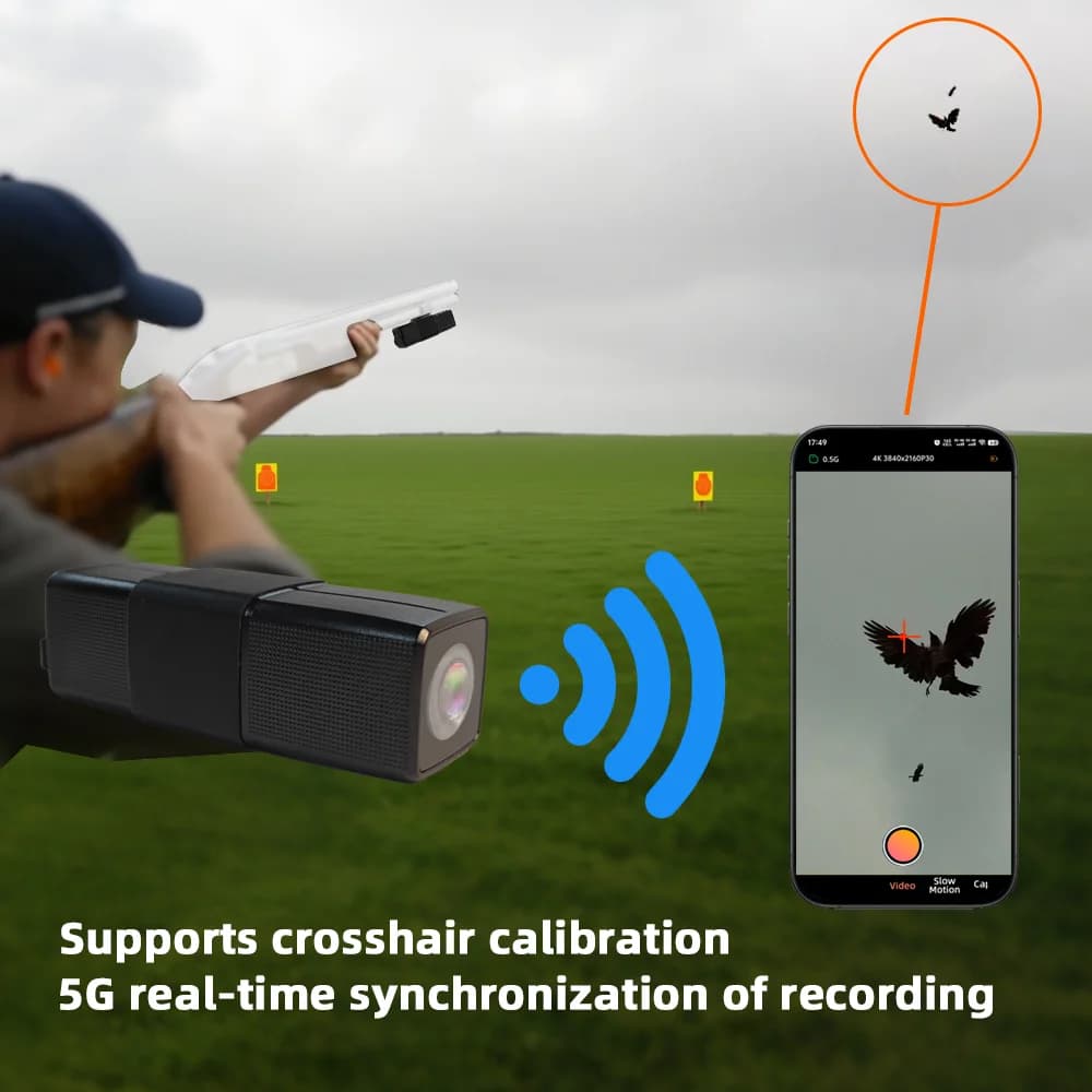 Q8L 4K Recording Motion Camera with Red Dot Crosshair for Pheasant Pigeon Duck Wildfowling Shooting Practice - Image 1